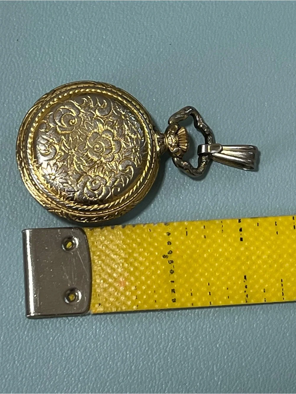 Vintage Sheffield Swiss Made Gold Tone Silver Pocket Watch - Manual Wind